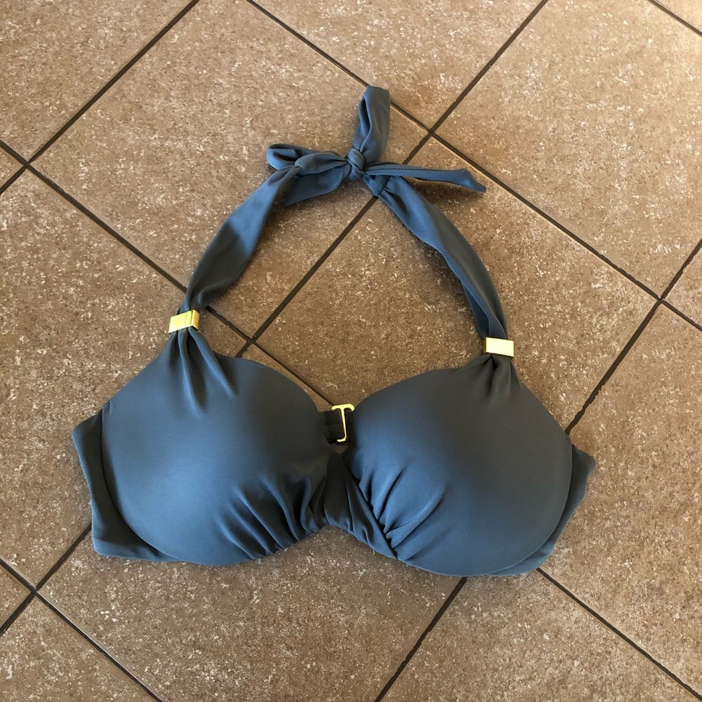 Victoria’s Secret Gray Halter Bikini Top